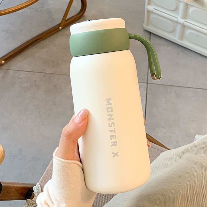 日式保温杯女简约小众高颜值水杯学生小巧便携设计感2024新款杯子