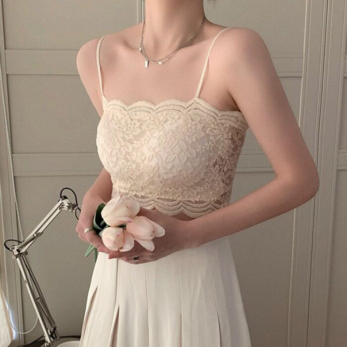 性感蕾丝抹胸小吊带背心女内搭2022夏季新款短款外穿打底美背上衣