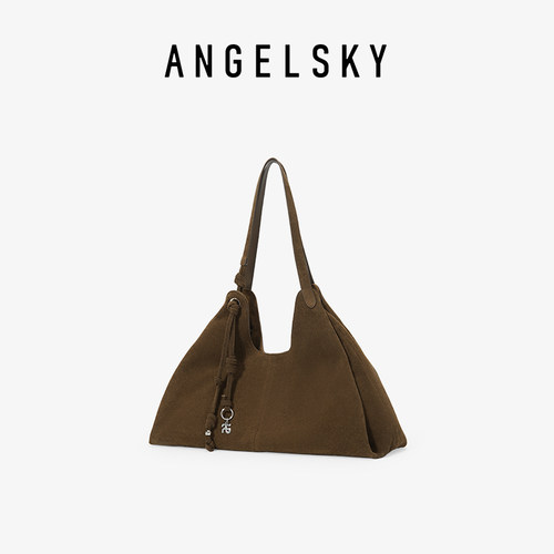 ANGELSKY夏季新款麂皮托特腋下包
