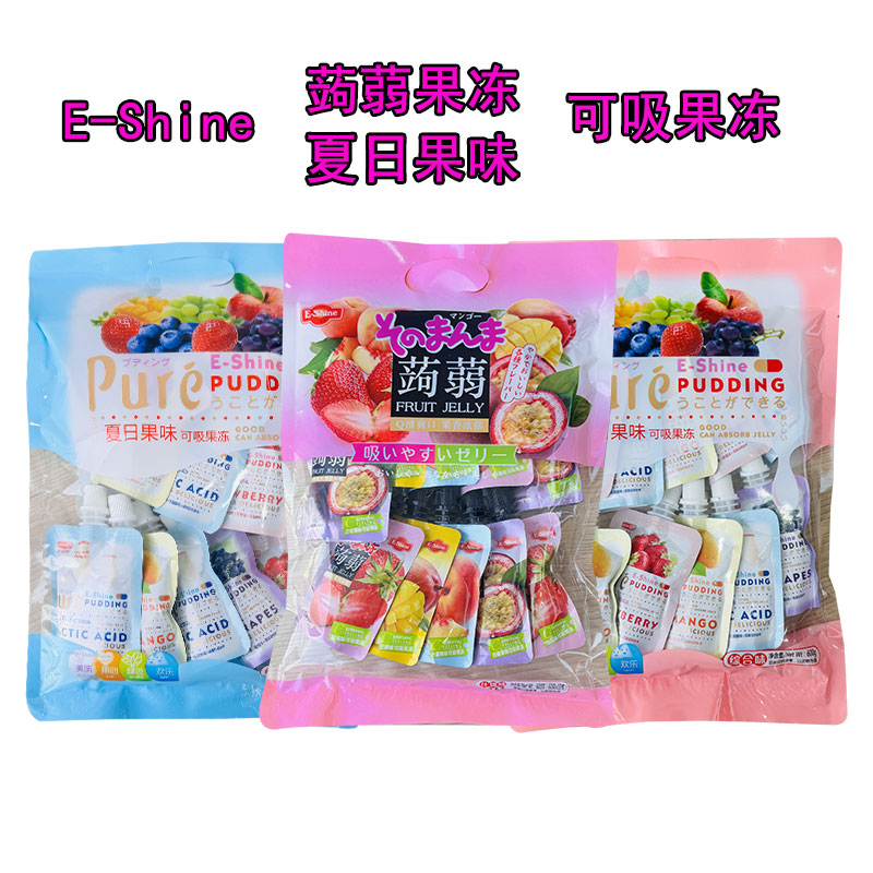 一莎蒟蒻综合果味可吸果冻600g