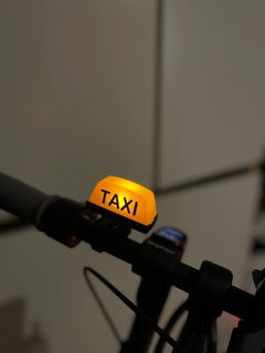 适用小布brompton摩的灯头盔装饰车灯taxi车把的士出租车灯小灯