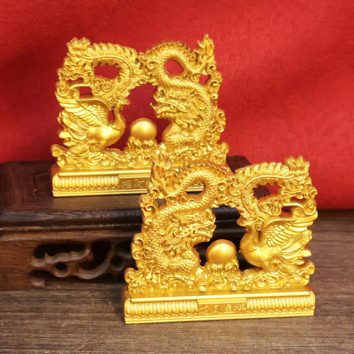 新款龙凤呈祥摆件招财家居中式客厅玄关装饰品桌面摆件吉祥礼品,家居饰品,桌面摆件,淘宝优惠券,粉丝福利购,淘宝优惠卷