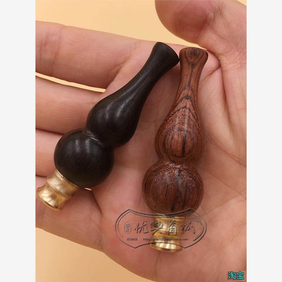 实木葫芦烟嘴循环型个性 粗细两用香菸嘴 女士细枝便携烟嘴双用