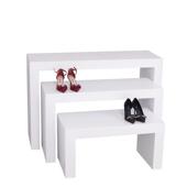 烤漆地台展示台桌子阶梯展示柜产品岛台服装 店展示桌橱窗白色展台