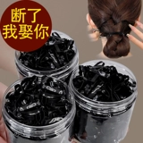 Универсальная эластичная черная одноразовая резинка для волос, аксессуар для волос, простой и элегантный дизайн, популярно в интернете