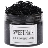 Универсальная эластичная черная одноразовая резинка для волос, аксессуар для волос, простой и элегантный дизайн, популярно в интернете