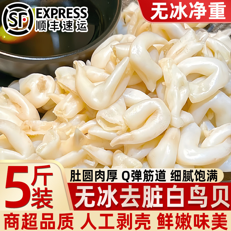 新鲜鸟贝肉大号鸟贝鲜活野生去壳去沙金钩鸟贝肉捞汁烧烤鸟贝商用