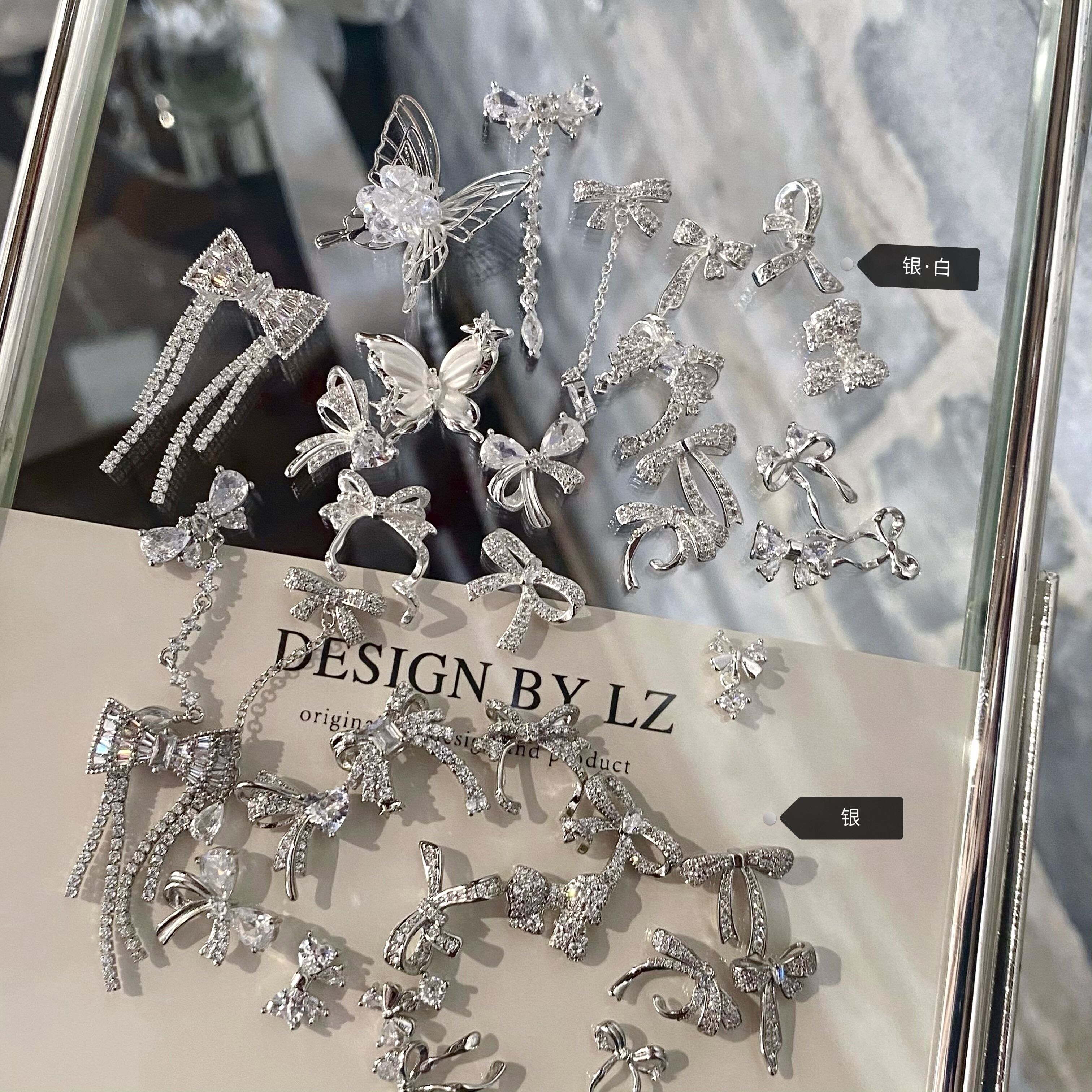 正品LZ高定美甲饰品2026新款婚轻奢婚系镶钻锆石温柔氛围蝴蝶结钻,彩妆/香水/美妆工具,指甲装饰,淘宝优惠券,粉丝福利购,淘宝优惠卷