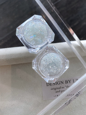 lz高定幻彩异形点缀碎钻美甲饰品