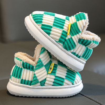 秋冬亲子款棉鞋卡通男童女童居家