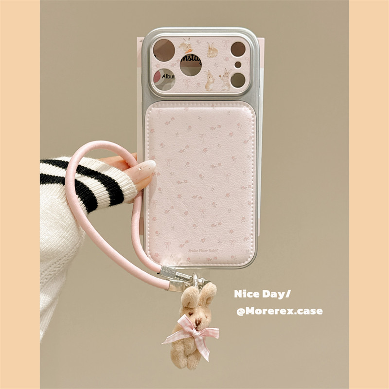 MoreRex ins风少女粉色碎花兔子挂绳适用苹果17手机壳iphone16promax新款17pro全包14防摔保护套13可爱15春天,3C数码配件,手机保护套/壳,淘宝优惠券,粉丝福利购,淘宝优惠卷
