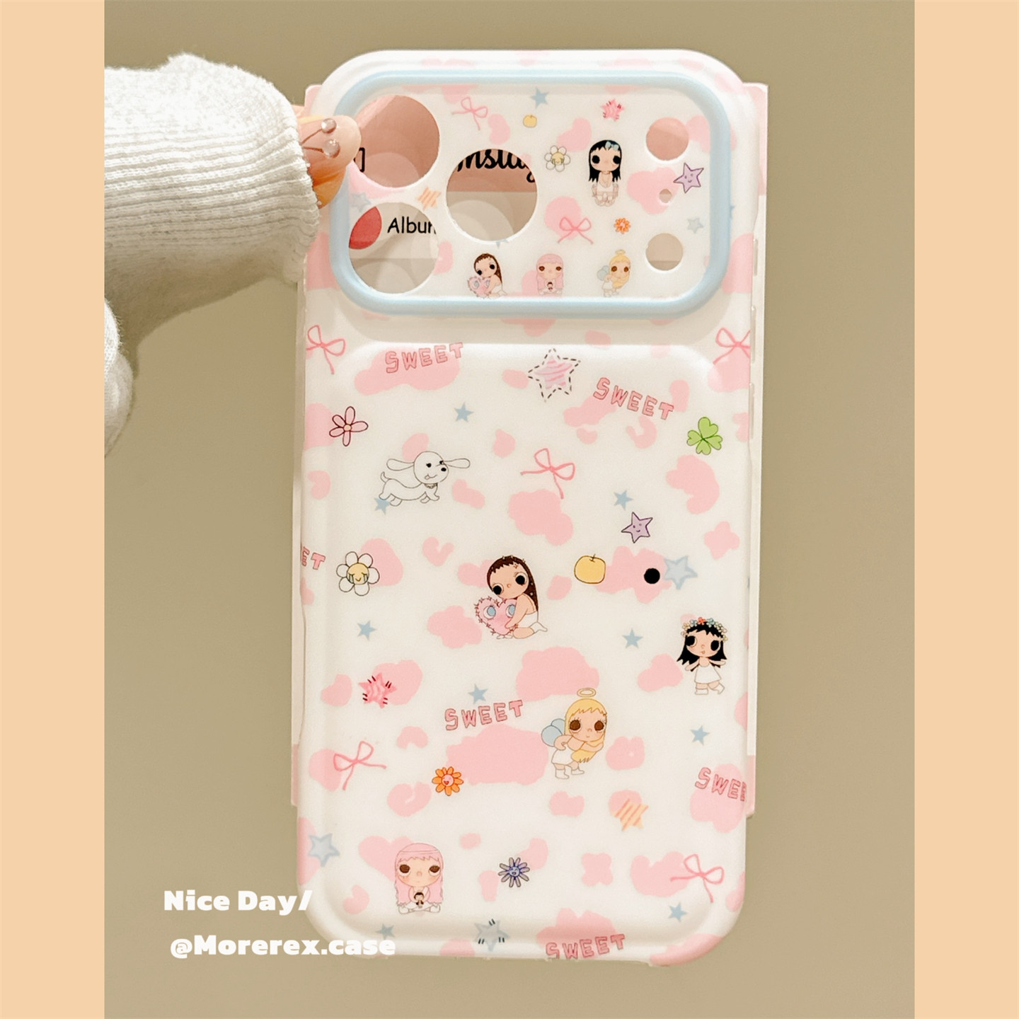 MoreRex 少女粉豹纹卡通小玉适用苹果18手机壳日韩iphone17promax新款18pro全包15防摔保护套14女款16高颜值
