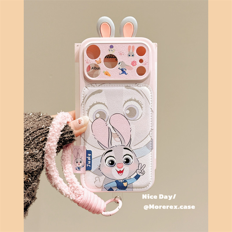 MoreRex立体疯狂动物城朱迪尼克带挂绳适用苹果17手机壳iphone16promax新款15pro皮纹14防摔保护套13情侣17女