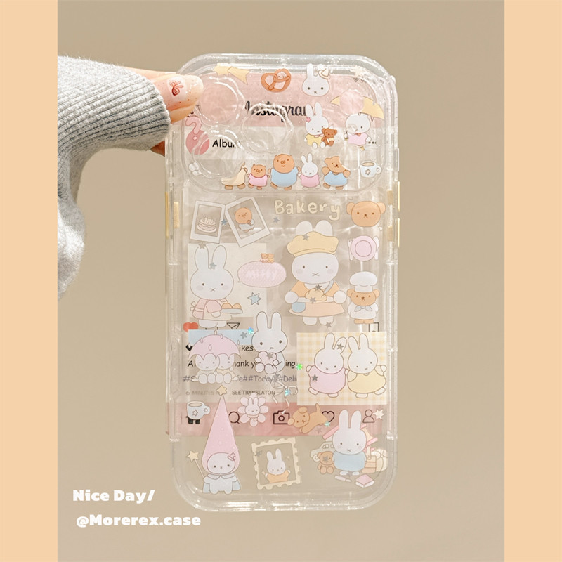 MoreRex 花朵镜框卡通可爱米菲涂鸦适用苹果17手机壳iphone16promax新款15pro透明14防摔保护套13全包17女款,3C数码配件,手机保护套/壳,淘宝优惠券,粉丝福利购,淘宝优惠卷