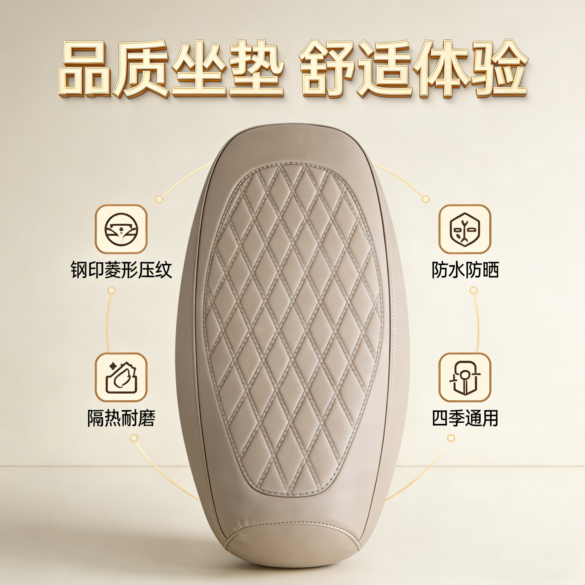 电动车坐垫套四季通用电瓶摩托车座椅保护皮座套防水