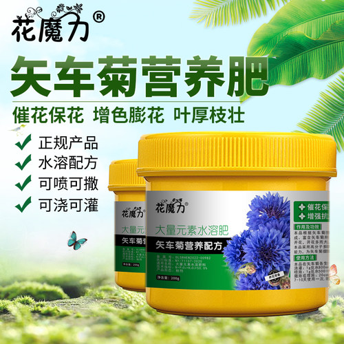 矢车菊专用营养肥蓝芙蓉翠兰荔枝菊蓝花矢车菊盆栽地栽四季养护肥