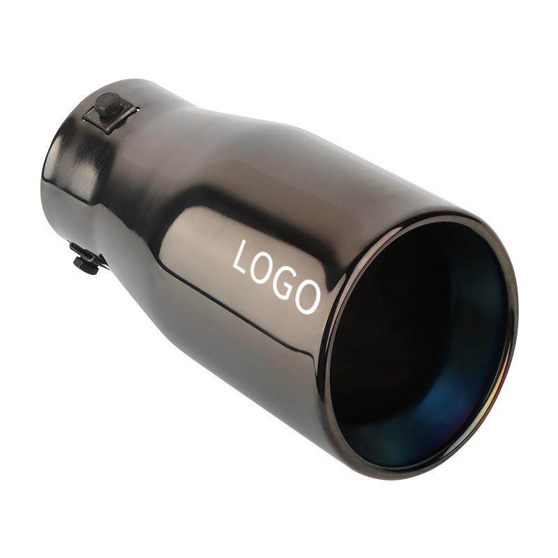 厂家直供改装单出尾喉通用不锈钢排气管消音器汽车尾喉加厚烤蓝