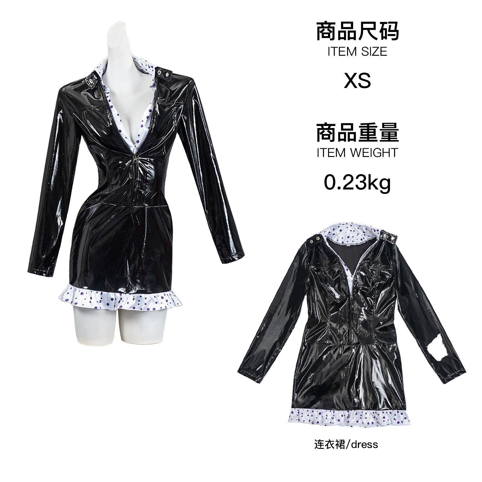 罗宾C服草帽海贼团妮可罗宾初代黑色皮裙动漫角色演出服cos服