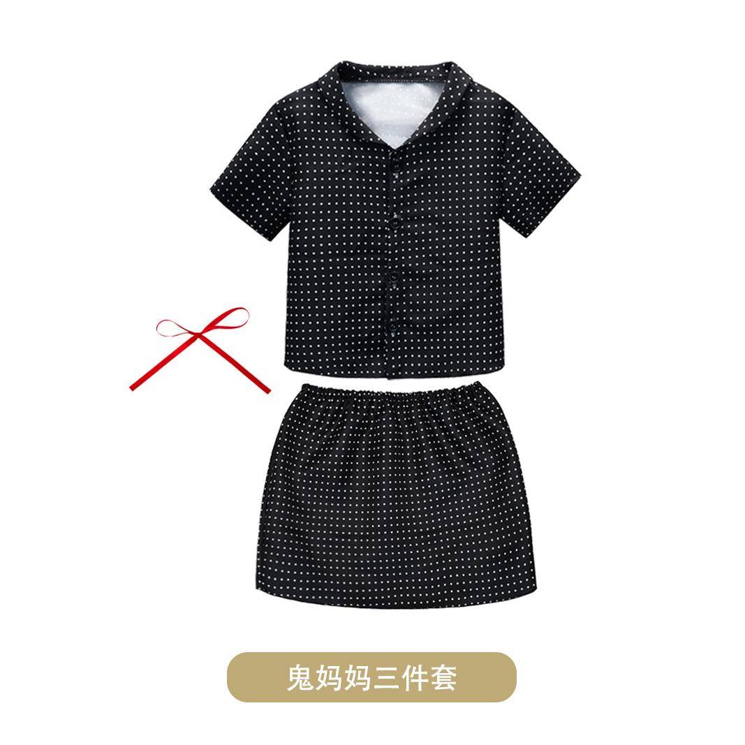 万圣节鬼妈妈电影cos同款服化装舞会恐怖骷髅表演服儿童演出服装