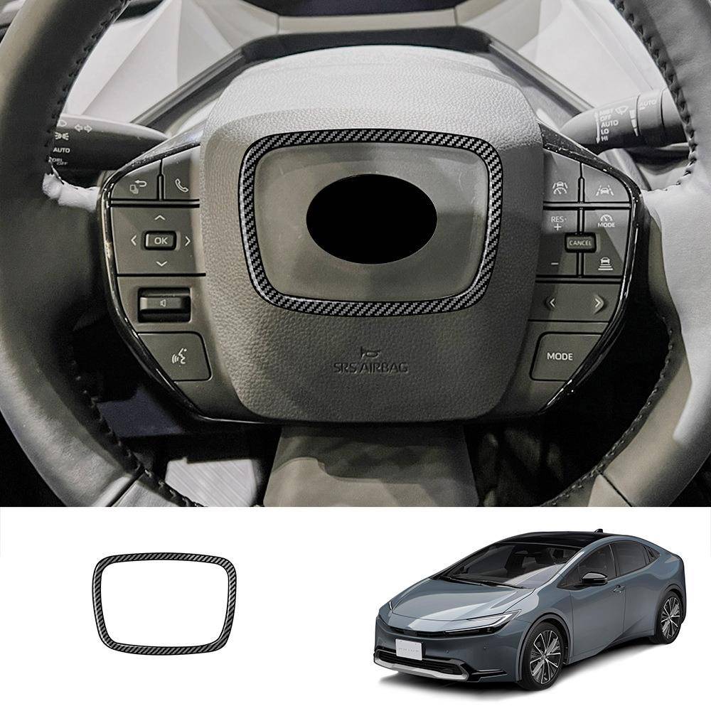 适用于22-23款丰田普锐斯PRIUS 60系方向盘圈碳纤纹内饰改装用品