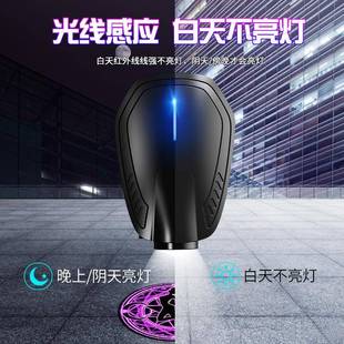 静态迎宾灯车门感应照地灯投影仪免接线改装 汽车车门锂电池充电款