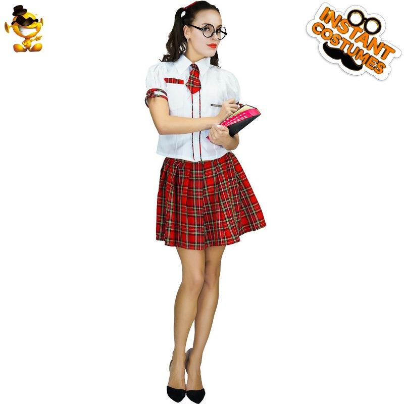 成人大女款俏皮可爱学生教师裙角色扮演演出服派对服装COSPLAY