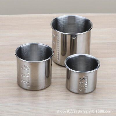 04不锈钢服药杯防碘伏小药杯药液量杯带刻度杯子40ML60ML药杯