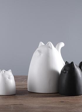 北欧风客厅电视柜陶瓷装饰摆件