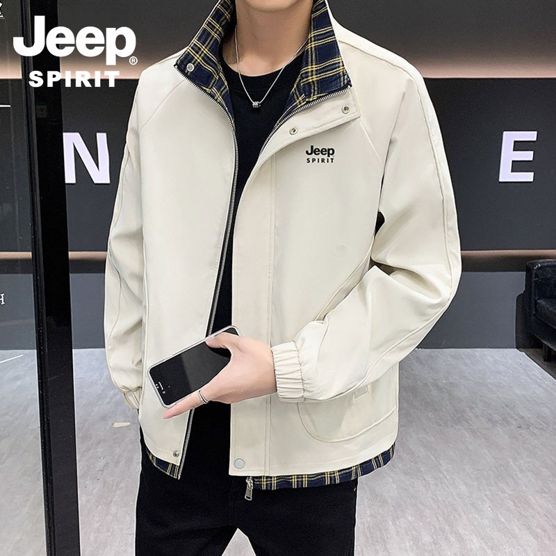 Jeep吉普外套男士秋冬季新款美式中青年宽松工装夹克休闲潮男上衣