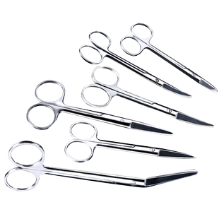 医用不锈钢手术剪刀直尖头弯头外科手术剪大小号眼科护士拆线剪