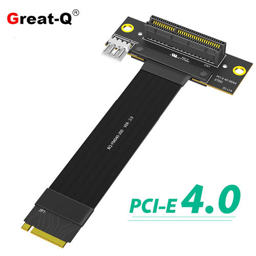 M2转PCIE转接线M.2 NVME转PCI-E4.0 x4x16插槽延长线网卡扩展卡