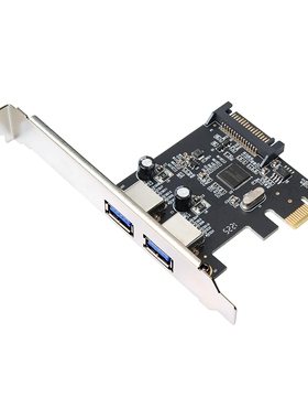 PCI-E转USB 3.0转接卡2端口台式机电脑扩展卡ASM1042