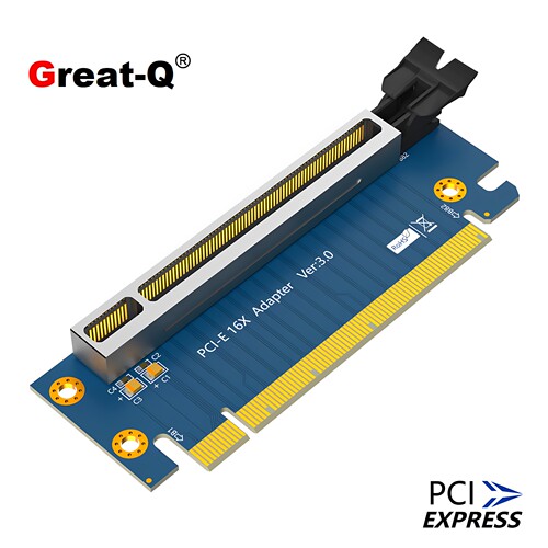16x转向显卡1u 2u机箱pcie 90度显卡转接卡PCIE3.0 反向扩展卡