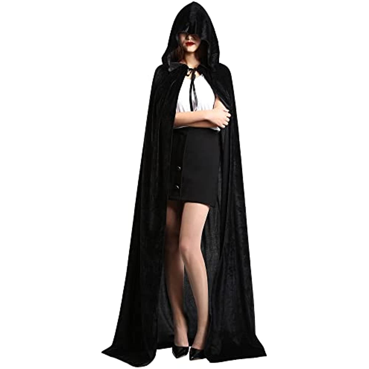 春秋季保暖丝绒外搭万圣节斗篷cosplay鬼怪长披肩舞台话剧演出装*