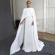 抹胸轻婚纱新娘前短后长无袖 高端大气披风旅游拍摄道具长拖尾披肩