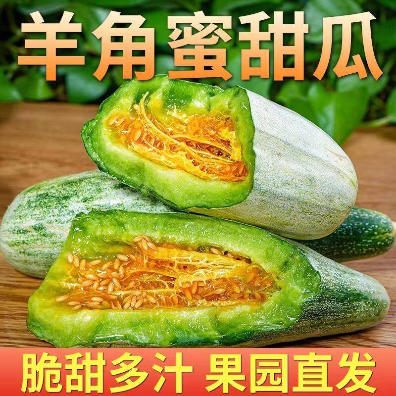 山东羊角蜜甜瓜新鲜水果5斤装当季脆甜蜜香瓜博洋时令9号整箱特产