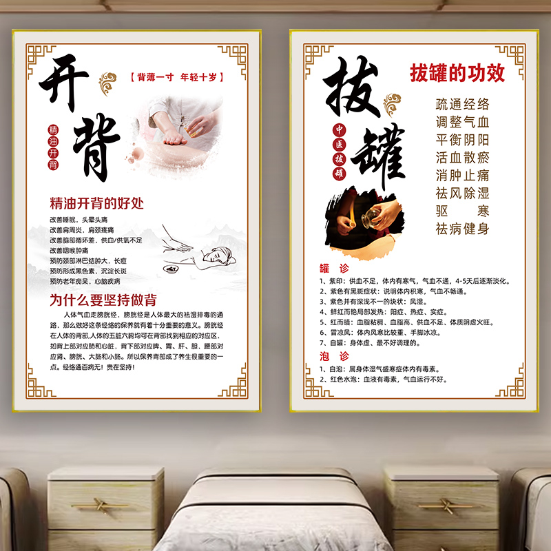 中医养生馆装饰画养生海报图