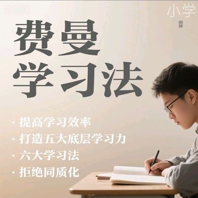 7天费曼学习法高效率全套小学思维力导图记忆力笔记技巧视频高考