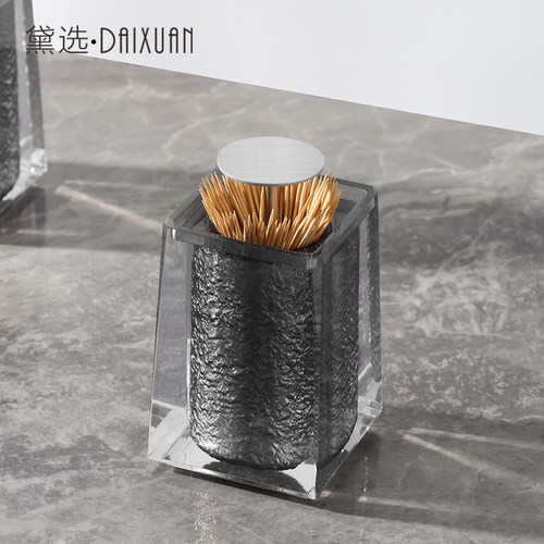 按压式牙签筒自动弹出高档牙签盒