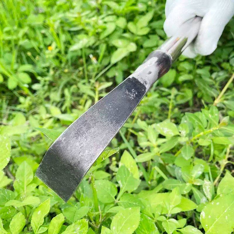 小锄头窄头家用花园小型全钢挖土户外锄泥草根便捷锄铲两用小铲子