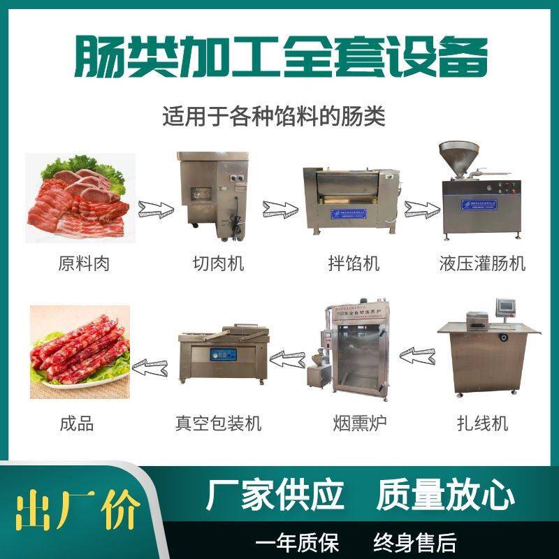 香肠加工全套设备做腊肠的机器台湾烤肠制作全套生产线红肠灌肠机