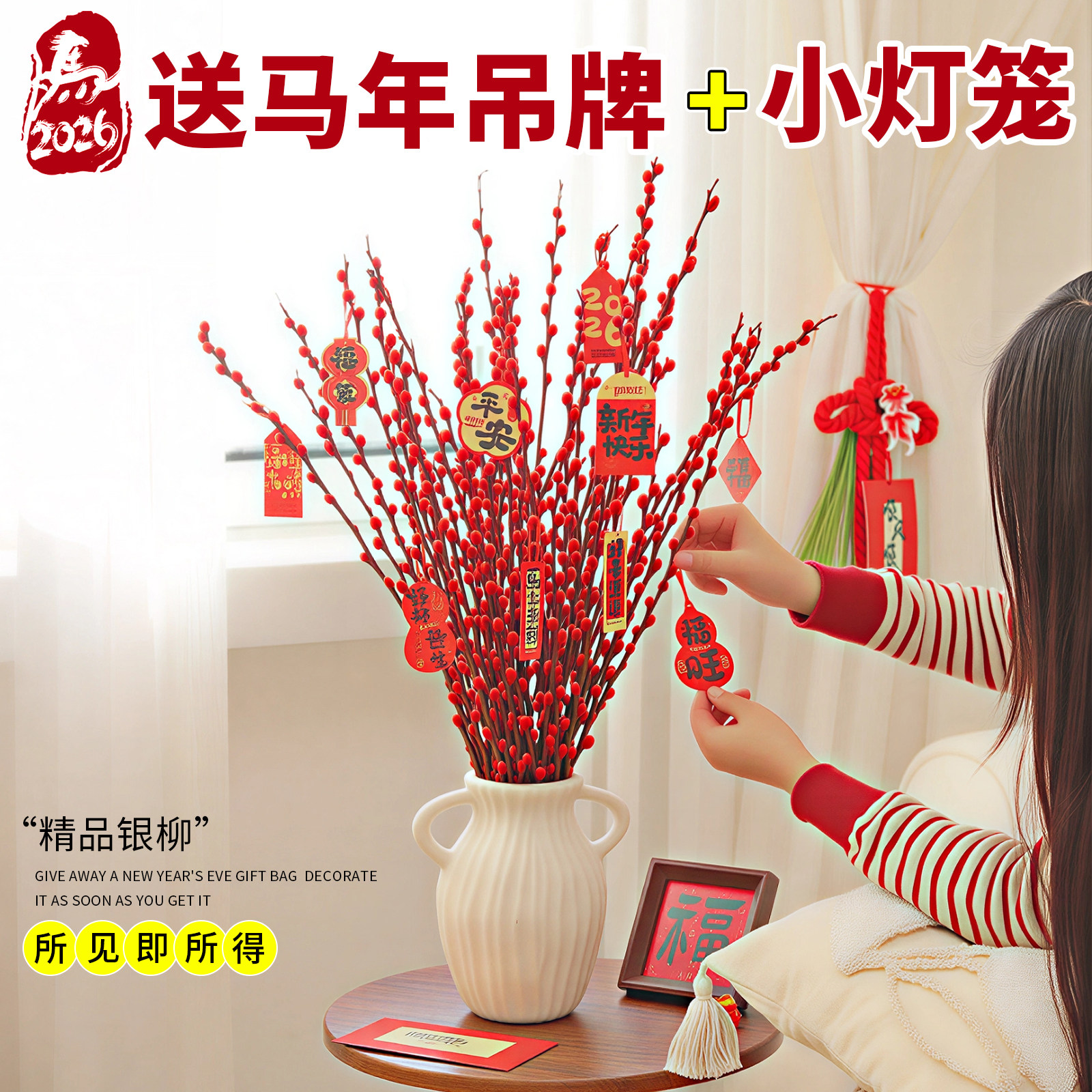 2026新款银柳真花当季鲜枝年宵花