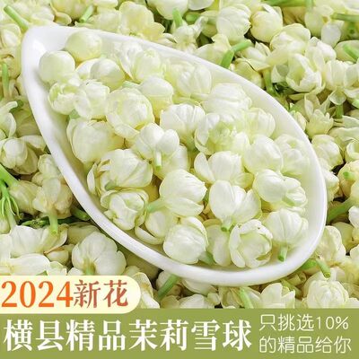 茉莉花茶2024新茶广西横县茉莉雪球特级干花苞泡茶浓香型干茉莉花