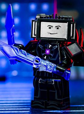 新版泰坦电视人升级版3.0 监控人vs马桶人积木人仔音响人拼装玩具