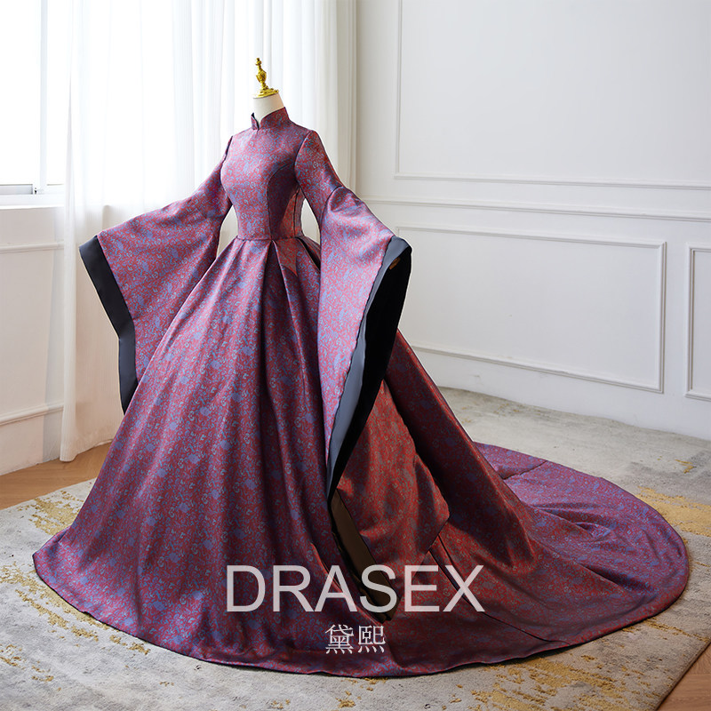 晚礼服女2023新款小众气质名媛走秀声乐艺考礼服舞台独唱主持人夏