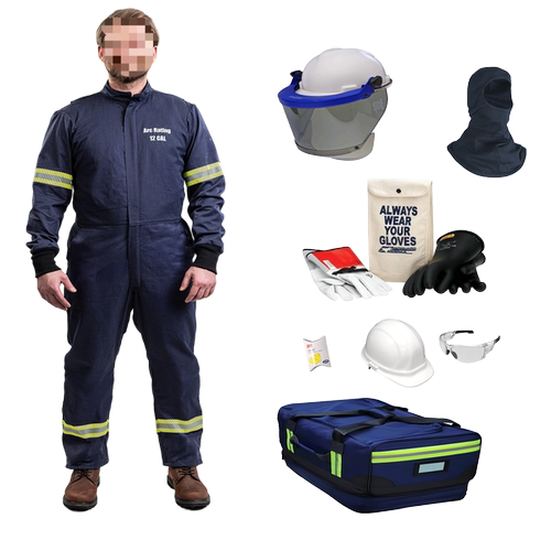 ASTM F1959欧标美标电力NFPA 70E连体防电弧服12卡12cal/cm2