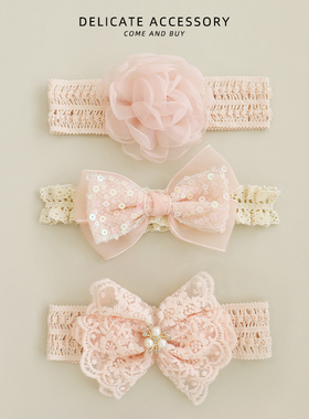 女童超萌发箍可爱胎帽婴幼儿护囟门帽儿童甜美蝴蝶结发带2026新款