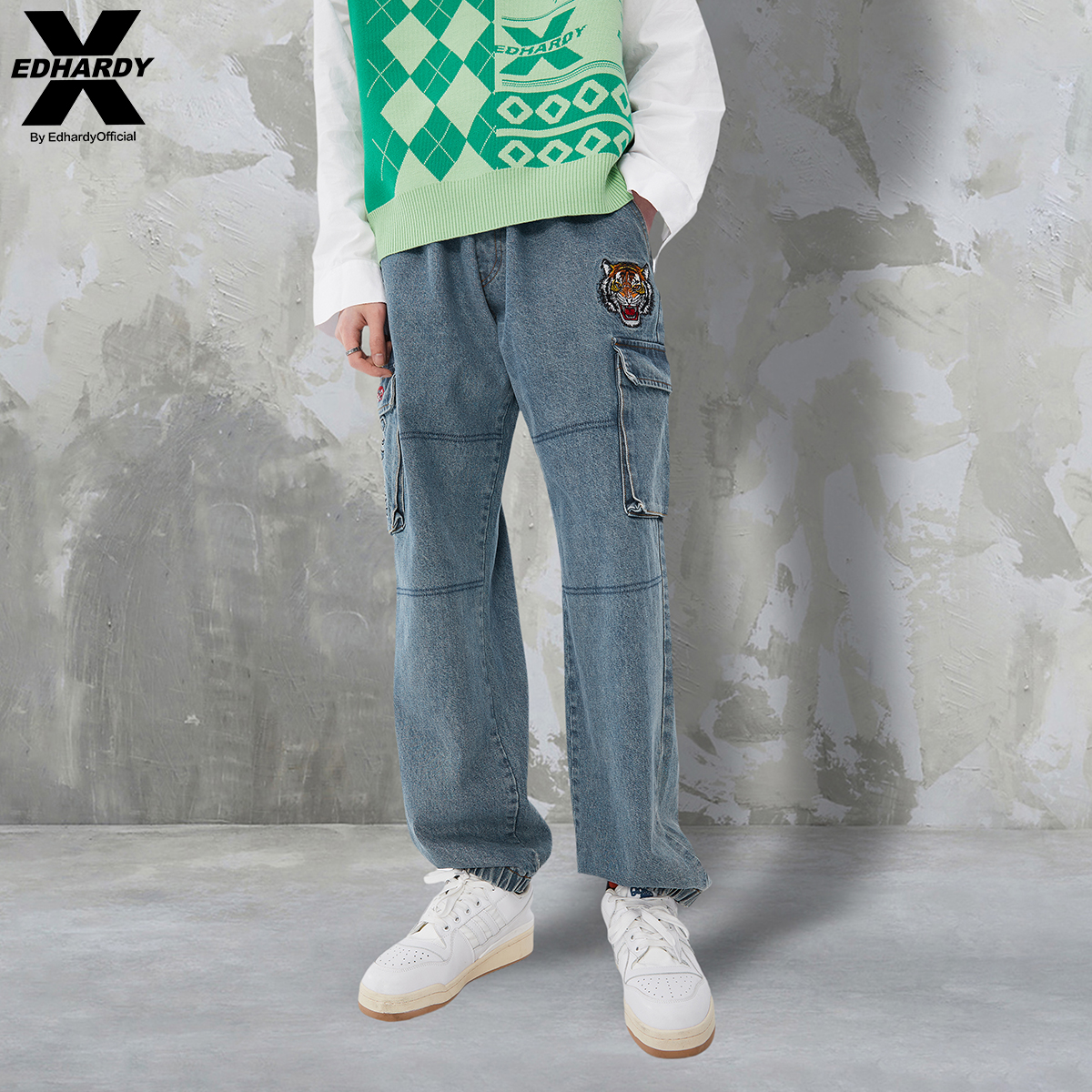 EdHardyX男女同款休闲牛仔裤