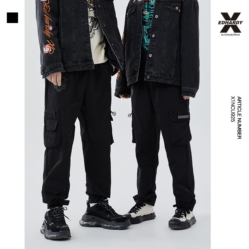 EdHardyX直筒束脚工装休闲裤卫裤