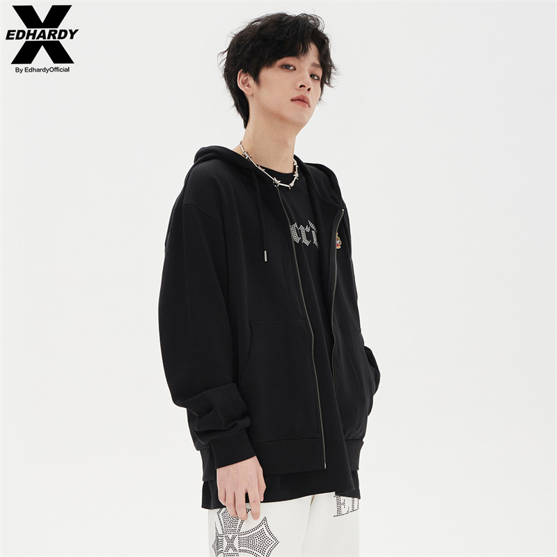 Ed HardyX2025新款秋冬胸经典小老虎头时尚百搭的简约外套上衣男,男装,卫衣,淘宝优惠券,粉丝福利购,淘宝优惠卷